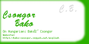 csongor bako business card